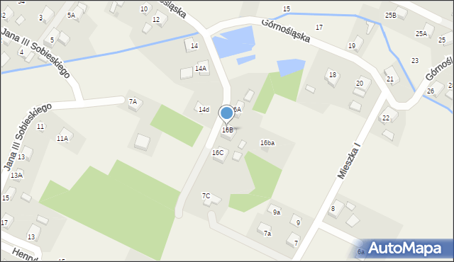 Świerklany, Górnośląska, 16B, mapa Świerklany