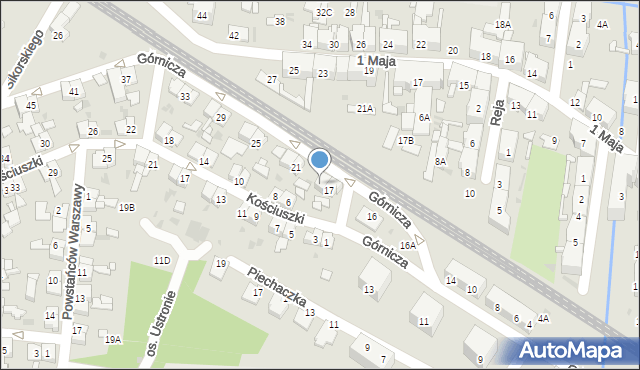 Świętochłowice, Górnicza, 19, mapa Świętochłowice