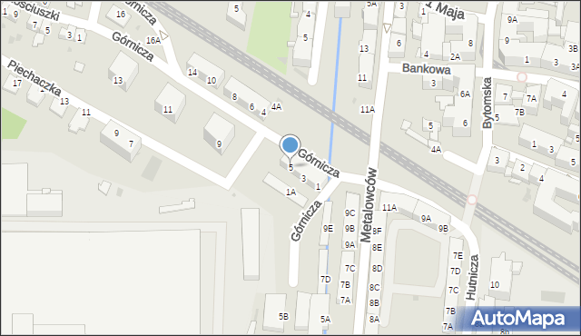 Świętochłowice, Górnicza, 5, mapa Świętochłowice