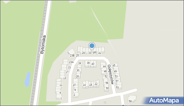 Świętochłowice, Gołęszyców, 35, mapa Świętochłowice