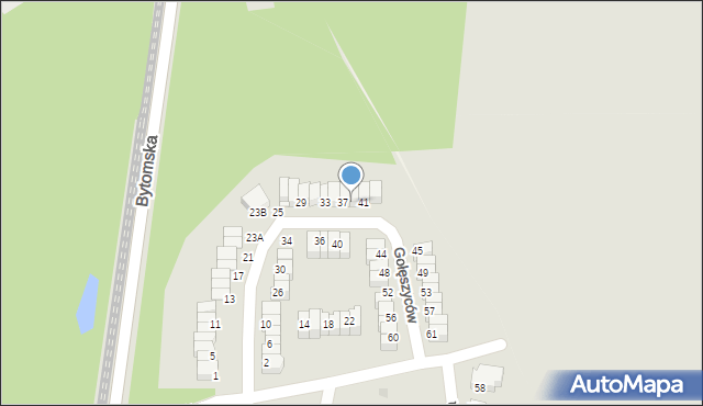 Świętochłowice, Gołęszyców, 39, mapa Świętochłowice