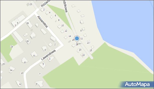 Sząbruk, Goździkowa, 18, mapa Sząbruk