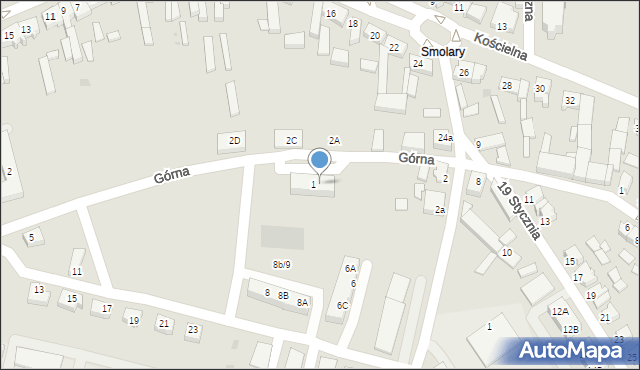 Szamocin, Górna, 1A, mapa Szamocin