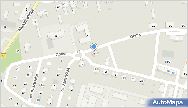 Szamocin, Górna, 5, mapa Szamocin