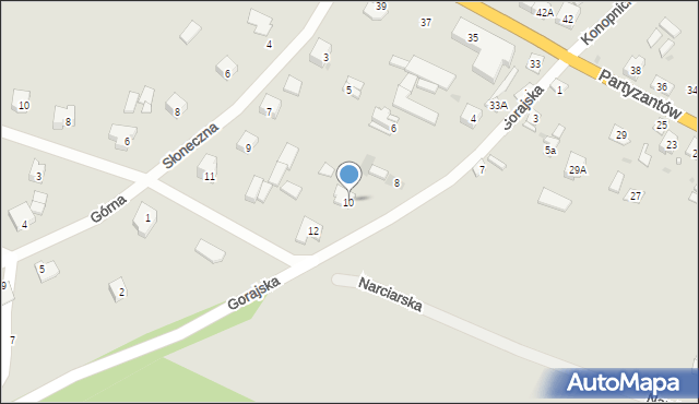 Szczebrzeszyn, Gorajska, 10, mapa Szczebrzeszyn