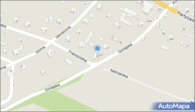 Szczebrzeszyn, Gorajska, 12, mapa Szczebrzeszyn