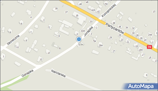 Szczebrzeszyn, Gorajska, 7, mapa Szczebrzeszyn