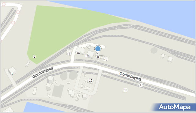 Szczecin, Górnośląska, 4c, mapa Szczecina