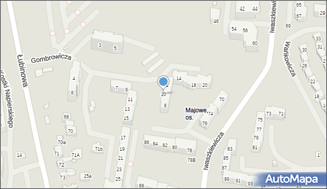 Szczecin, Gombrowicza Witolda, 10, mapa Szczecina