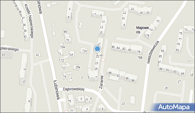 Szczecin, Gombrowicza Witolda, 21, mapa Szczecina