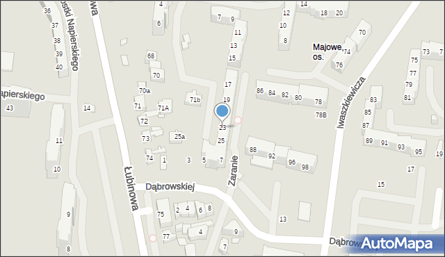 Szczecin, Gombrowicza Witolda, 23, mapa Szczecina