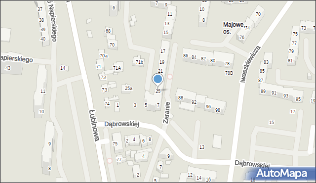 Szczecin, Gombrowicza Witolda, 25, mapa Szczecina