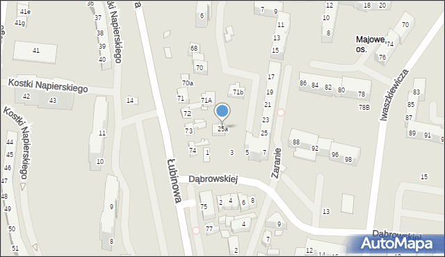 Szczecin, Gombrowicza Witolda, 25a, mapa Szczecina