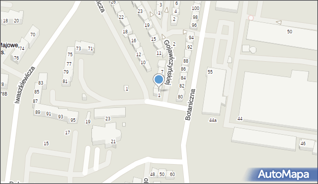 Szczecin, Gojawiczyńskiej Poli, 3, mapa Szczecina