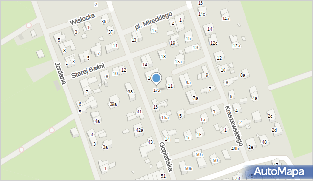 Szczecin, Goplańska, 17a, mapa Szczecina