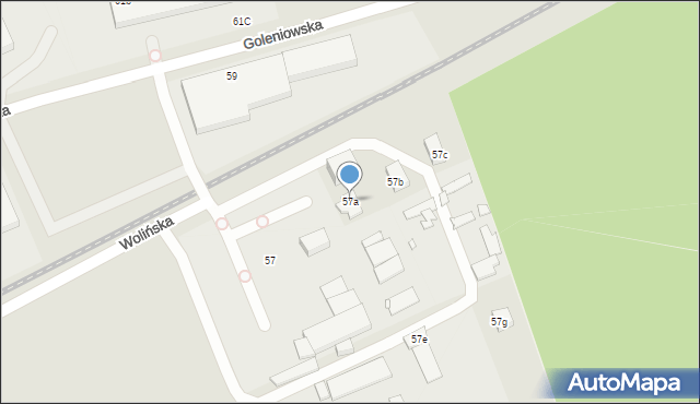 Szczecin, Goleniowska, 57a, mapa Szczecina