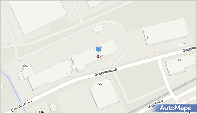 Szczecin, Goleniowska, 61a, mapa Szczecina