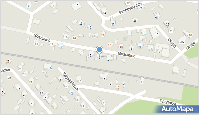 Szczecin, Gościniec, 3, mapa Szczecina