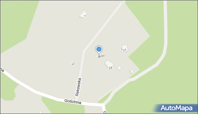 Szczecin, Gościnna, 15, mapa Szczecina