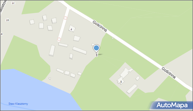 Szczecin, Gościnna, 6, mapa Szczecina