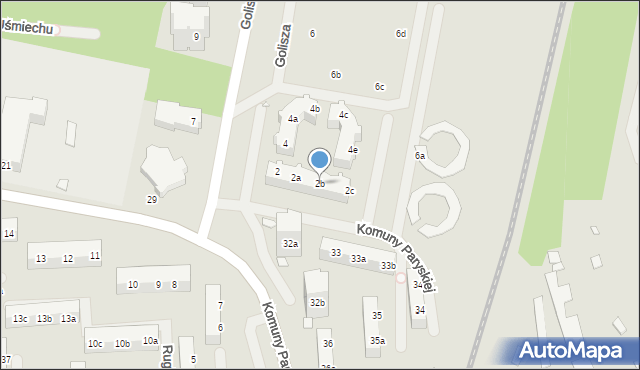 Szczecin, Golisza Maksymiliana, 2b, mapa Szczecina