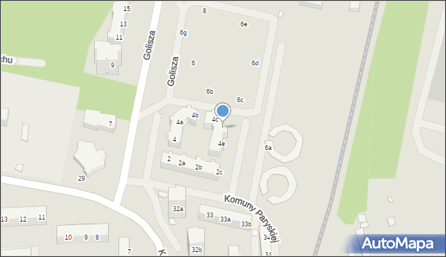 Szczecin, Golisza Maksymiliana, 4d, mapa Szczecina