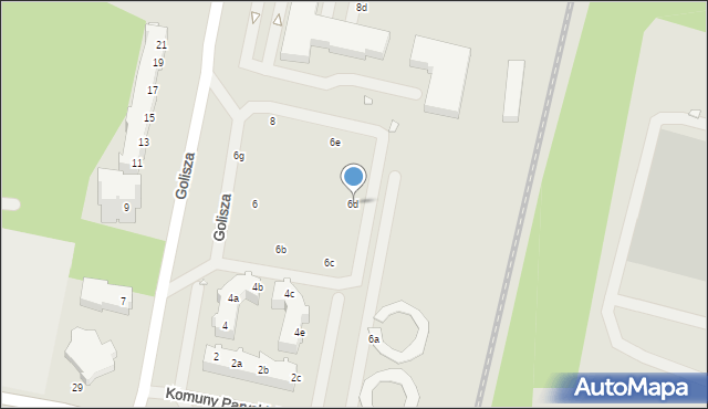 Szczecin, Golisza Maksymiliana, 6d, mapa Szczecina