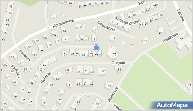 Szczecin, Gołębia, 73, mapa Szczecina