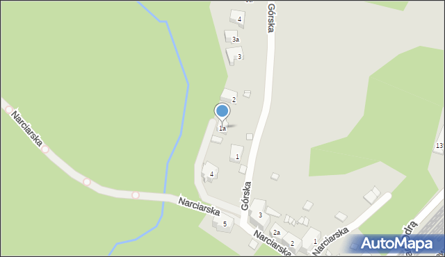 Szczecin, Górska, 1a, mapa Szczecina