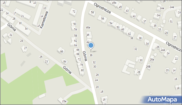 Szczecin, Górna, 38, mapa Szczecina