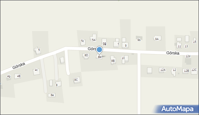 Szczerbice, Górska, 8A, mapa Szczerbice