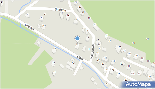 Szczyrk, Górska, 34, mapa Szczyrk
