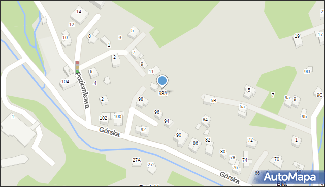 Szczyrk, Górska, 98A, mapa Szczyrk