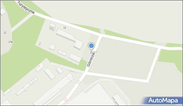 Tarnobrzeg, Górnicza, 11, mapa Tarnobrzegu