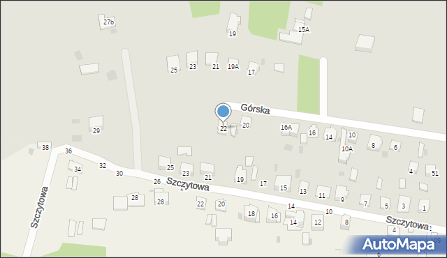 Tarnów, Górska, 22, mapa Tarnów