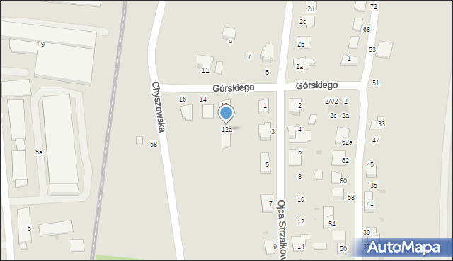 Tarnów, Górskiego Kazimierza, 12a, mapa Tarnów