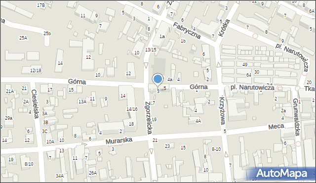 Tomaszów Mazowiecki, Górna, 3, mapa Tomaszów Mazowiecki