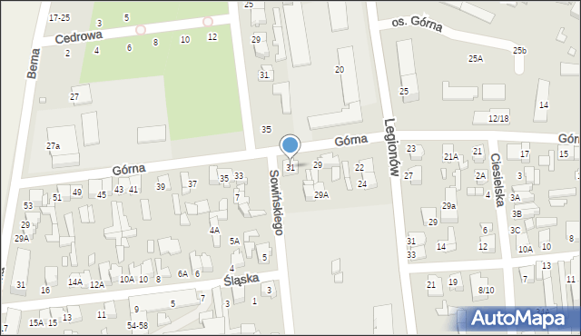 Tomaszów Mazowiecki, Górna, 31, mapa Tomaszów Mazowiecki