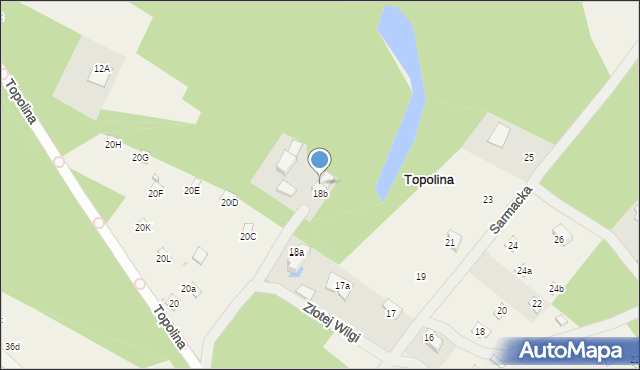 Topolina, Gościniec, 12, mapa Topolina