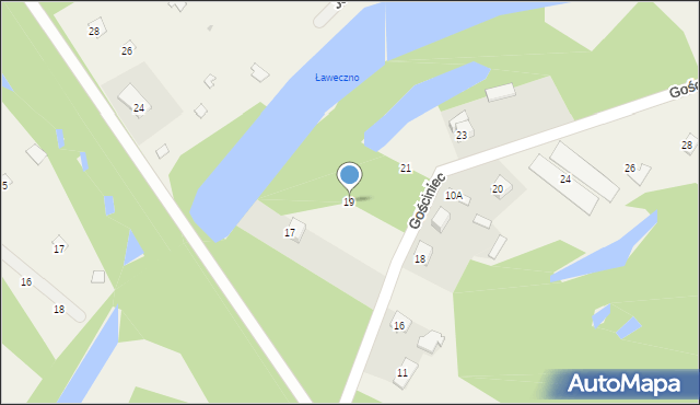Topolina, Gościniec, 19, mapa Topolina