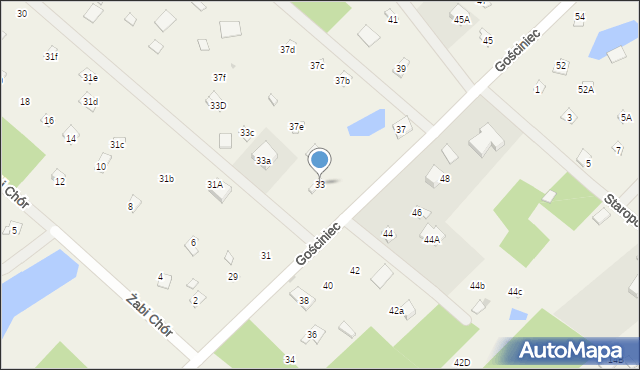 Topolina, Gościniec, 33, mapa Topolina