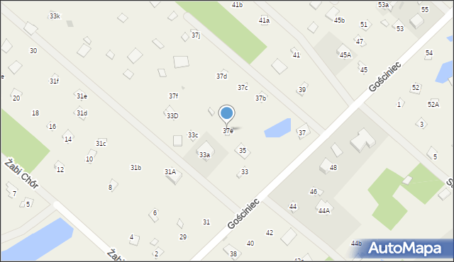 Topolina, Gościniec, 37e, mapa Topolina
