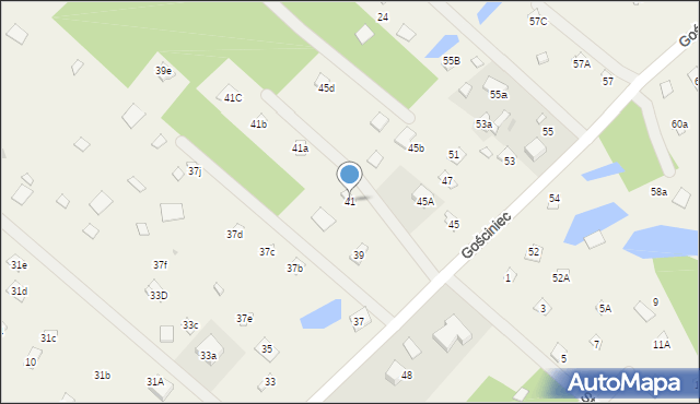 Topolina, Gościniec, 41, mapa Topolina