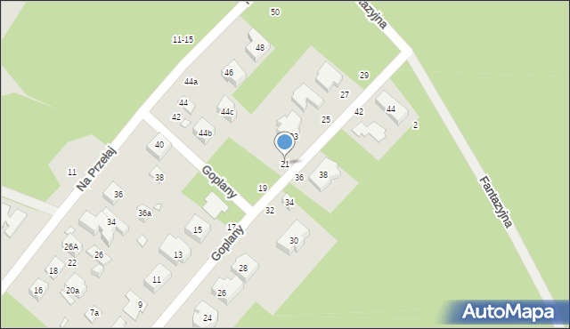 Toruń, Goplany, 21, mapa Torunia