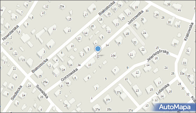 Toruń, Gorzowska, 12, mapa Torunia