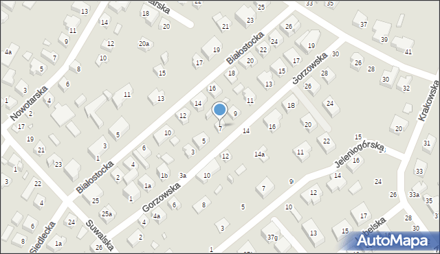 Toruń, Gorzowska, 7, mapa Torunia