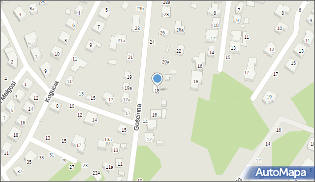 Toruń, Gościnna, 18, mapa Torunia