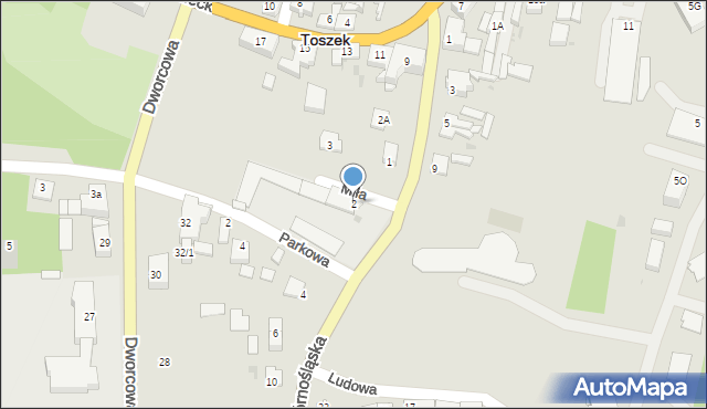 Toszek, Górnośląska, 2, mapa Toszek