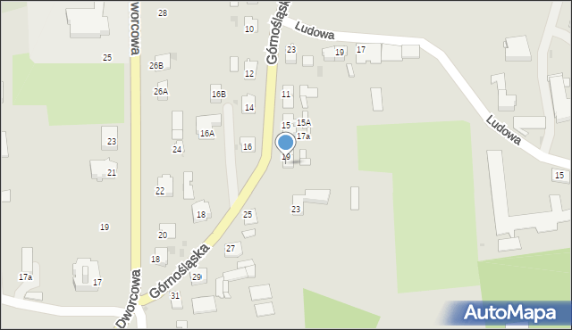 Toszek, Górnośląska, 21, mapa Toszek