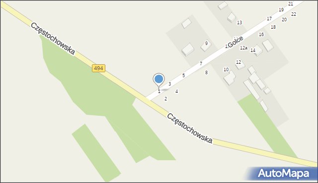 Truskolasy, Golce, 1, mapa Truskolasy